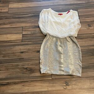 Minelli White and Silver Dress
